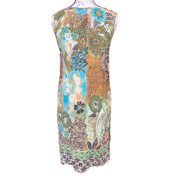 Forbidden Women’s Vintage 90s Earth Mama Crinkle Beaded Hippie Dress Medium - Picture 5 of 5